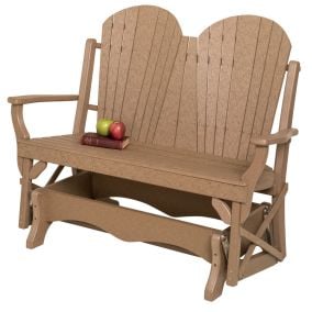 Amish Poly Fan Back Double Glider