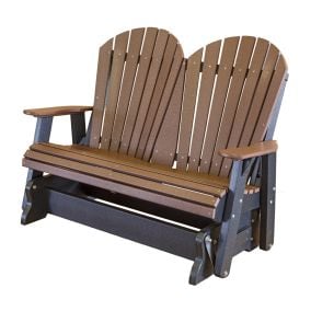 Amish Made Poly Two Seat Fan Back Patio Glider
