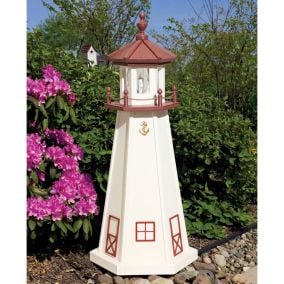 Amish Poly Marblehead Lighthouse - White and Red