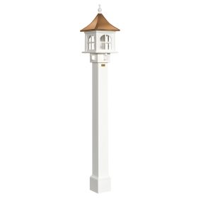 Amish Made PVC Bethany Bird Feeder-Copper Roof with Post