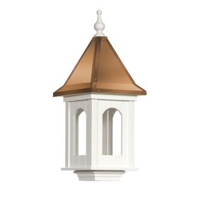 Amish Made PVC Victorian Bird Feeder with Copper Roof