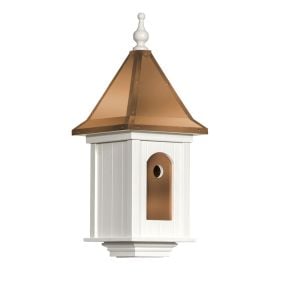 Amish Made PVC Large Victorian Birdhouse with Copper Roof