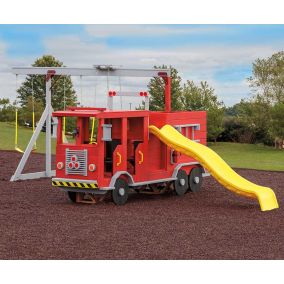 Red Fire Truck Playground Set