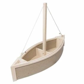 Amish Poly Outdoor Sailboat Planter Box - Birch and Ivory