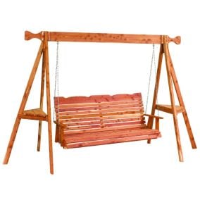Amish Made Cedar 4' Tripod Straightback Swing