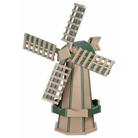 Weatherwood and Turf Green Medium Windmill
