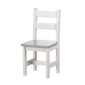 Amish Made Kid's White and Gray Wooden Chair