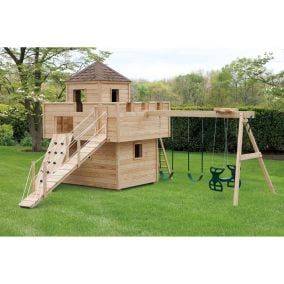 Amish Made 8x10 ft. Wooden Dream Fort Playground Set