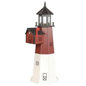 Amish Poly 6' Lighthouse with Built-in Mailbox