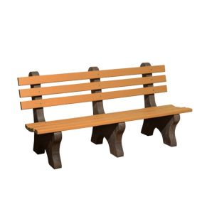 Amish Poly 72" Park Bench with Concrete Legs