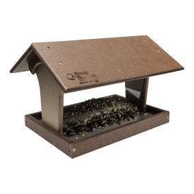 Amish Made Poly Hopper Bird Feeder - White and Green