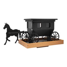 Amish Poly Horse and Buggy Bird Feeder