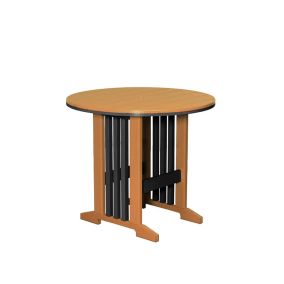 Amish Poly Keystone Round Patio Bar Table