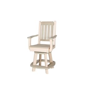 Amish Poly Keystone Swivel Patio Counter Chair