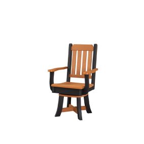 Amish Poly Keystone Swivel Patio Dining Chair