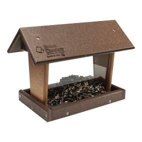 Amish Mini Bird Feeder - Blue & Bright White
