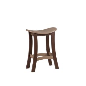 Amish Poly Saddle Patio Bar Stool
