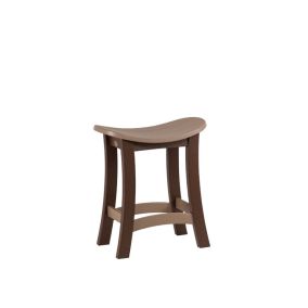 Amish Poly Saddle Patio Counter Stool