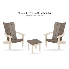 Amish Poly Skyward 3-Piece Adirondack Chair Set