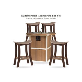 Amish Poly SummerSide 5-Piece Round Fire Bar Set