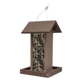 Tall Bird Feeder - Black & Cedar