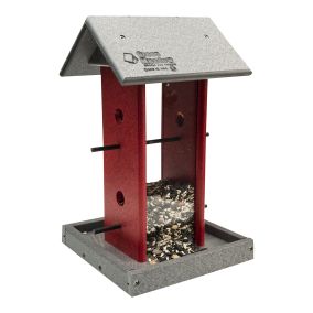Tall Song Bird Feeder - Cedar & Brown