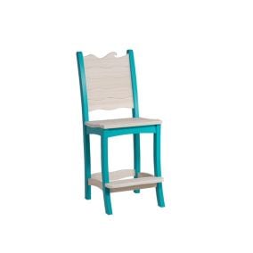 Amish Poly Wave Patio Bar Chair