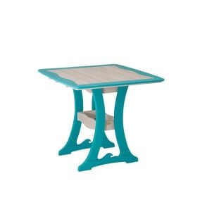 Amish Poly Wave Patio Bar Table