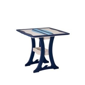 Amish Poly Wave Surfboard Patio Bar Table
