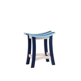 Amish Poly Wave Surfboard Patio Counter Stool