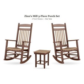 Amish Poly Zinn's Mill 3-Piece Porch Rocker Set