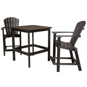Amish Made Poly Classic Patio Dining Table w/ 2 Counter Chairs