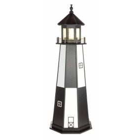 Amish Wooden Cape Henry Lighthouse - Black and White