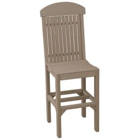 Polywood Patio Bar Chair - Weathered Wood