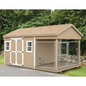 Amish Dog Kennel and Shed Combo