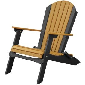 Poly Adirondack Chair - Cedar on Black