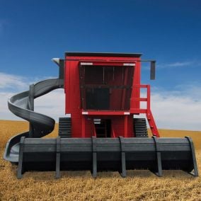 Amish Made Wooden Farm Combine Playground Set