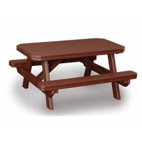 Amish Polywood Kids Picnic Table with Attached Benches