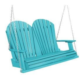 Amish Heritage Poly 4' Porch Swing-Aruba Blue-Aruba Blue
