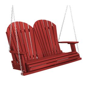 Amish Heritage Poly 4' Porch Swing-Cardinal Red-Cardinal Red