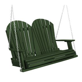 Amish Heritage Poly 4' Porch Swing-Turf Green-Turf Green