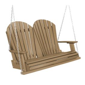 Amish Heritage Poly 4' Porch Swing-Weatherwood-Weatherwood