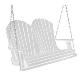 Amish Heritage Poly 4' Porch Swing-White-White