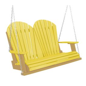 Amish Heritage Poly 4' Porch Swing-Lemon Yellow-Weatherwood