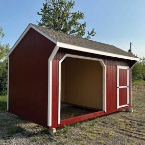 Amish Made 10X16 Value Series Animal Run-In Shelter w/ Tack Room Precut Kit