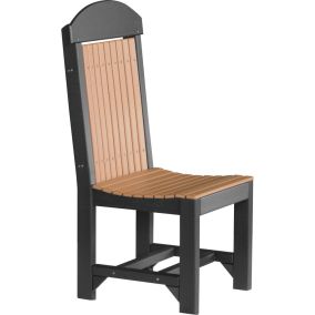 Amish Poly Classic Side Chair - Dining Height in Cedar & Black