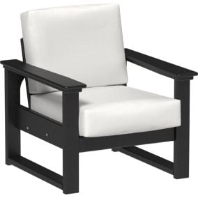 Lanai Deep Seating Chair - Black frame, Canvas cushions