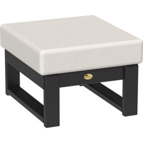 Lanai Deep Seating Ottoman - Black frame, Canvas cushions