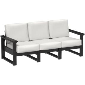 Lanai Deep Seating Sofa - Black frame, Canvas cushions
