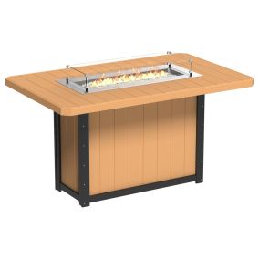 Amish Poly Lumin 79" Rectangular Fire Table - Bar Height